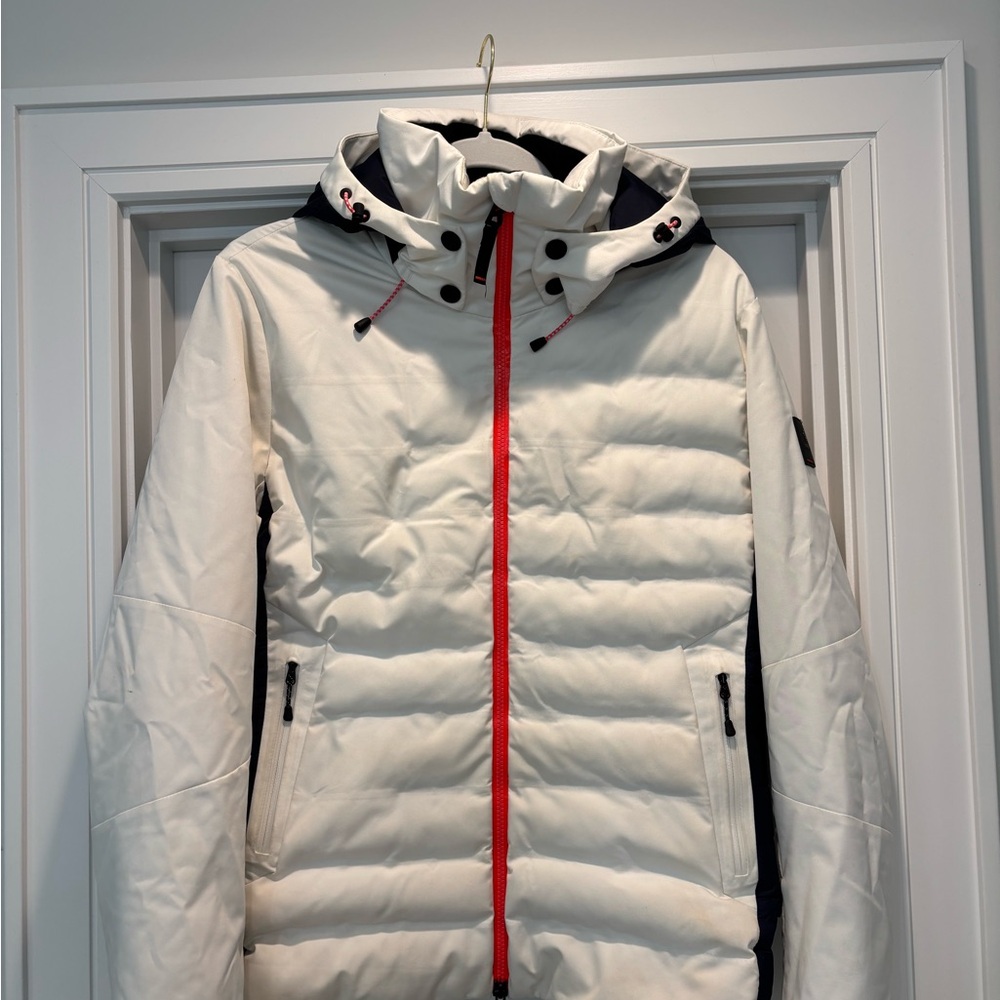 Women's BOGNER Fire + Ice ski jacket size 12. Navy and white. Designer. - Picture 2 of 11